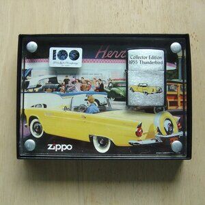 2002 Ford T-Bird 100th Anniversary Zippo Lighter Acrylic Display